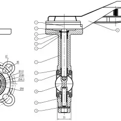 Wafer type butterfly valve and stainless steel with molybdenum disk and EPDM soft seat, DN32/40, PN16. PA600 series 
